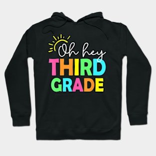 Hey Third Grade  Back to School Teachers Students Hoodie